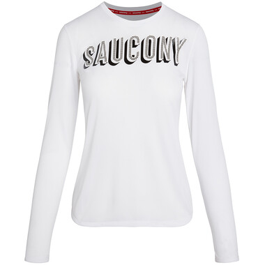 T-Shirt SAUCONY STOPWATCH Donna Maniche Lunghe Bianco 2021 0
